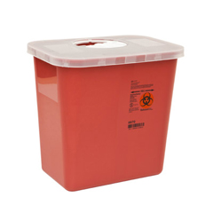 2 Gallon Kendall Covidien Multi-purpose Sharps Container, 1-Piece, Rotor Lid