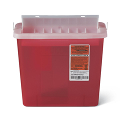 5 Quart Medline Biohazard Patient Room Sharps Containers - 20/Case
