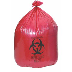Liner, Red, 24"x26", 1.5mL, 10 Gal, 200 per case MWDSBAG152426R